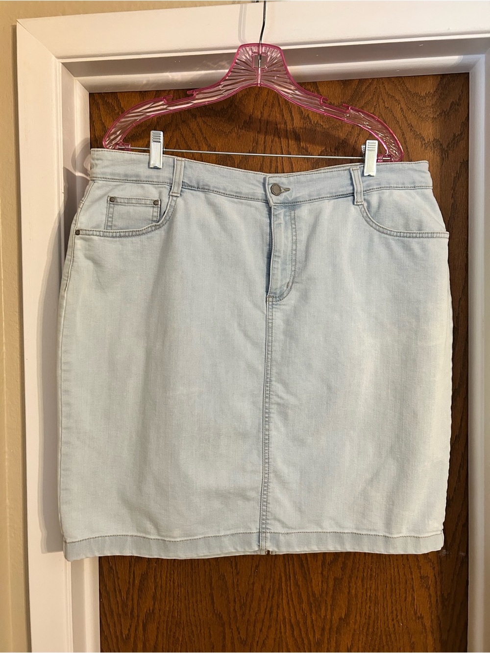 Charter Club Light Wash Denim Skirt
